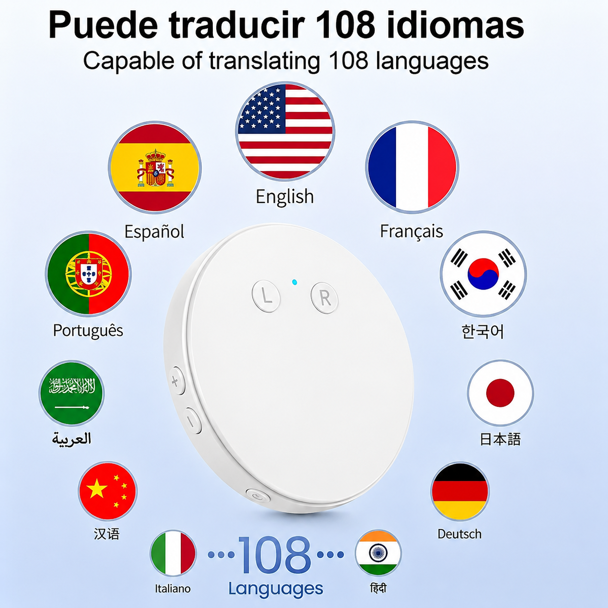 🏆Spanish & English Practice Companion – Supports 108 Languages