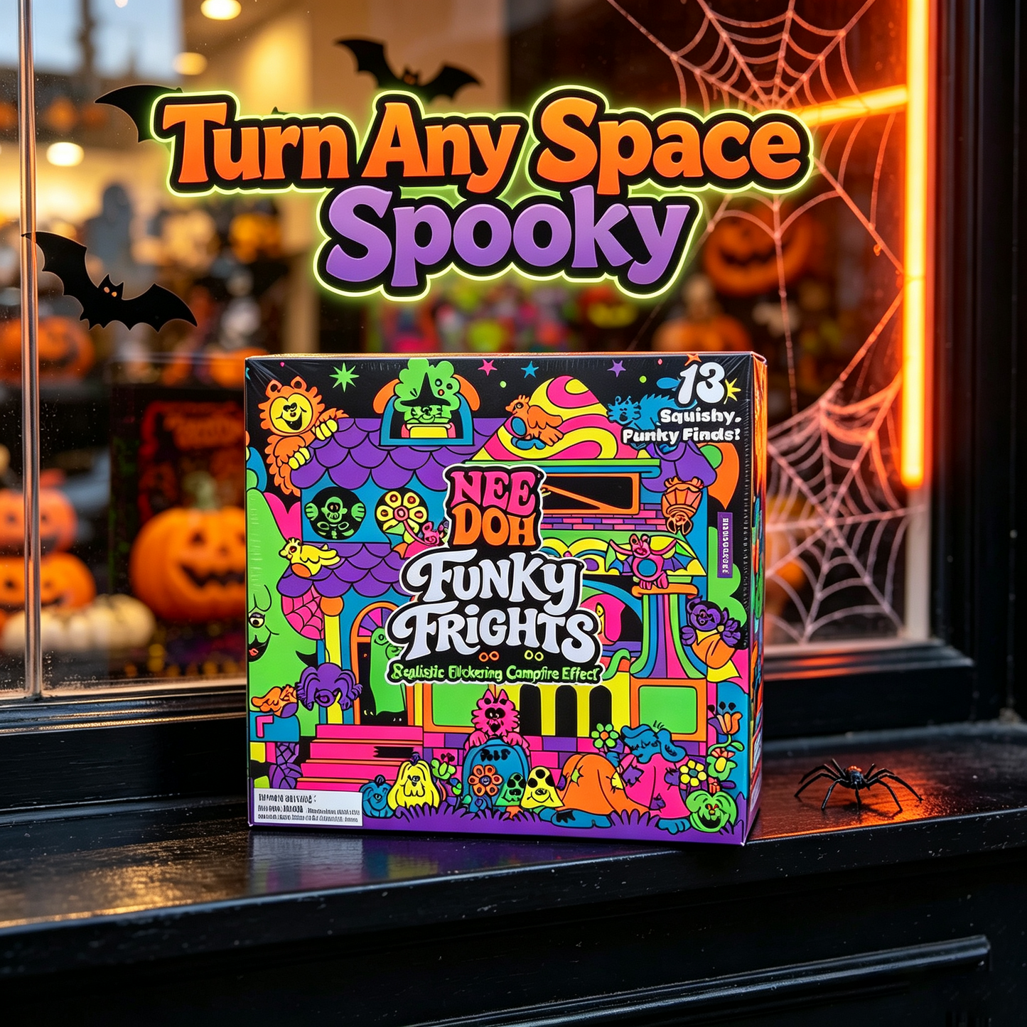 Nee Doh Halloween Set of 13 Funky Frights Squish OWeen Countdown Needoh NEW 2026