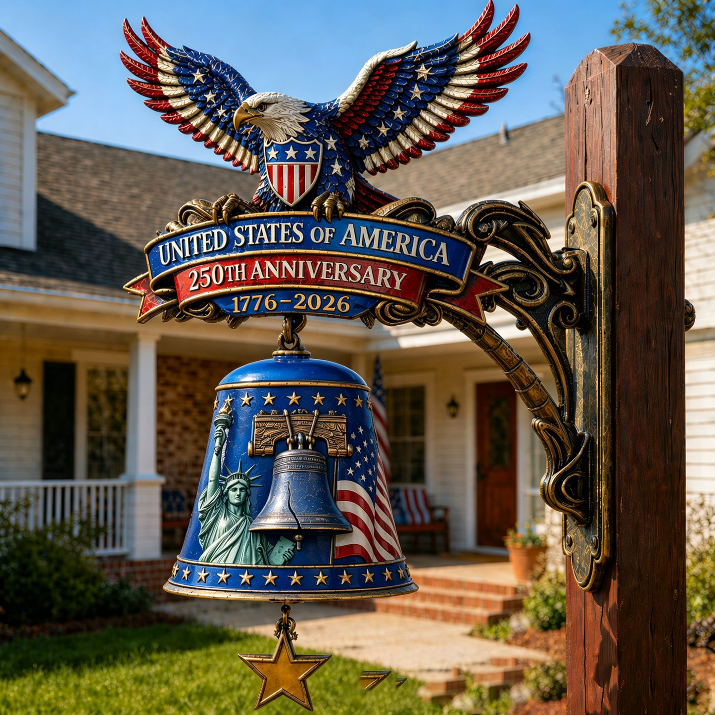 🎊 Ring in the Semiquincentennial: 1776-2026 "Spirit of Liberty" Eagle Bell 🛒 | Buy 2 Get Free Shipping