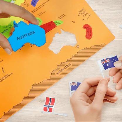 🌍 World Map & USA Map Puzzle Set