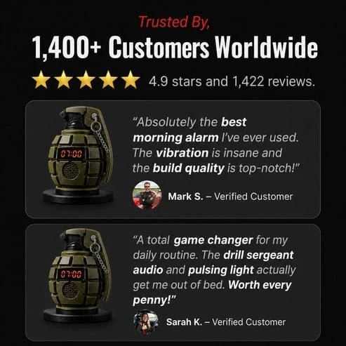 🔥💣Grenade Alarm Clock
