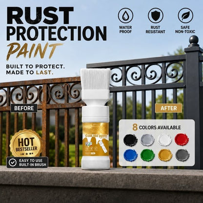 🎨 Water-Based Metallic Silver Paint with Built-in Brush
