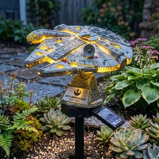 🌟60th Anniversary Enterprise NCC-1701 Solar Garden Light