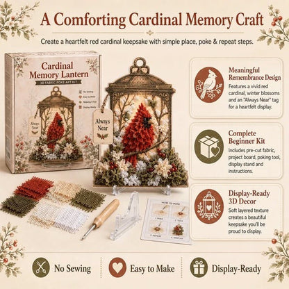 🔥 Always Near 3D Fabric Poke Art Memory Lantern Kit