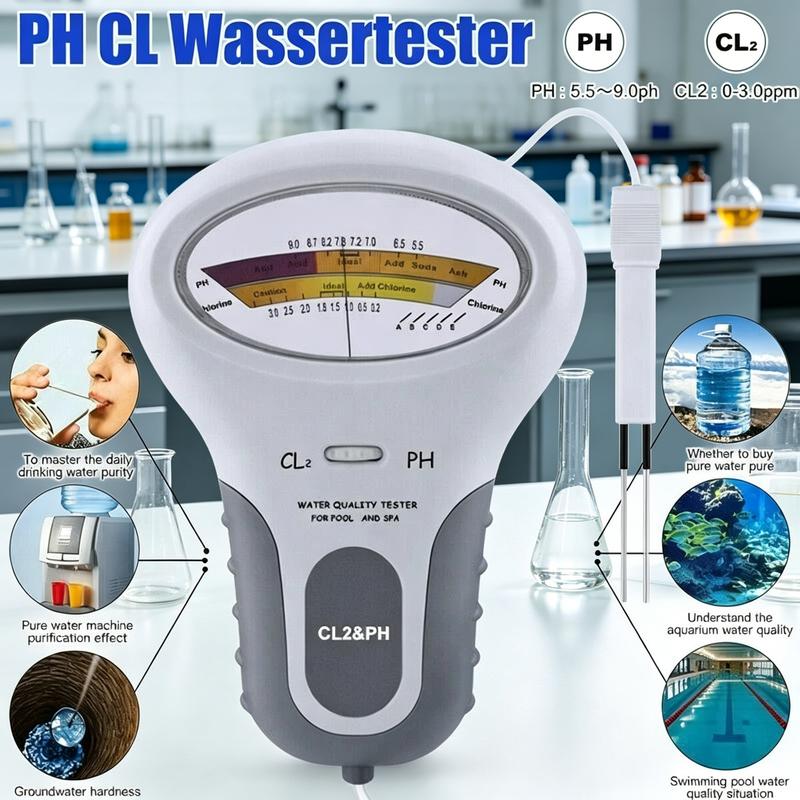 🔬💧 pH and chlorine tester for swimming pools