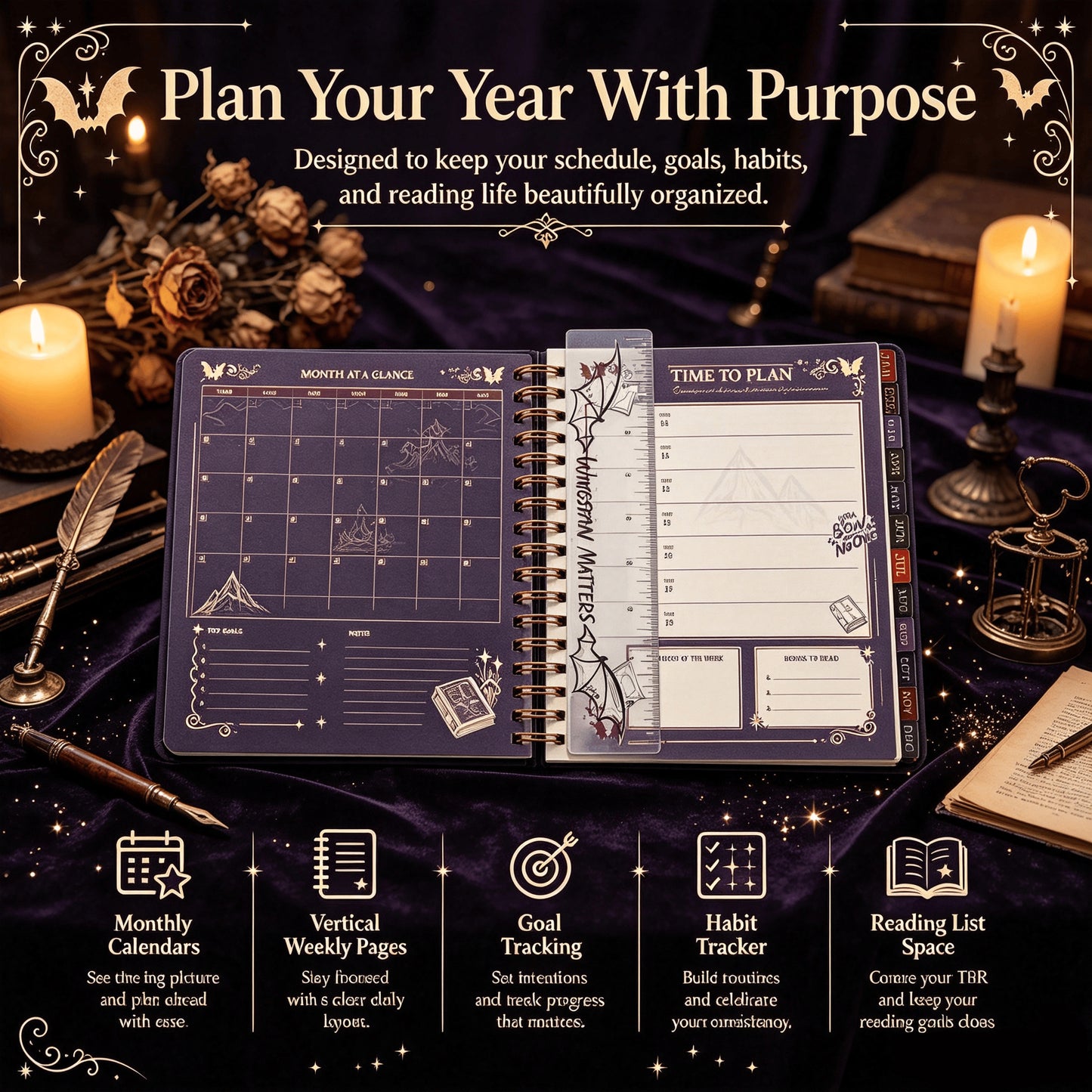 🌙 A Court of Thorns and Roses: Velaris 2027 Weekly Planner ✨ Officially Licensed Fantasy Organizer