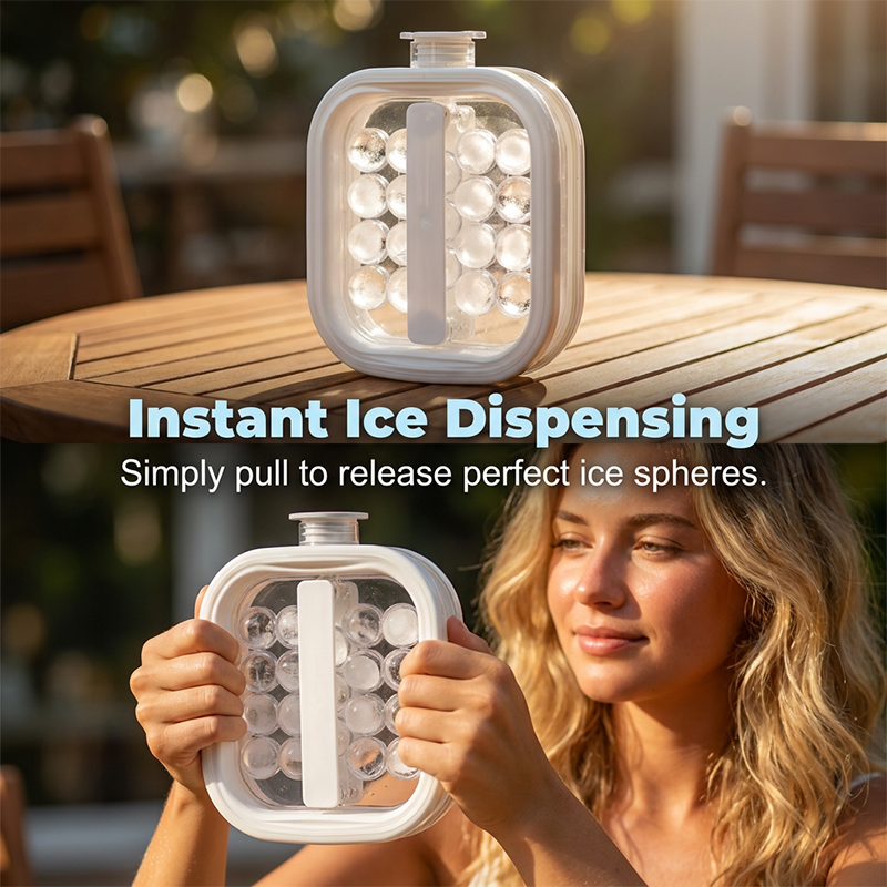 Portable Silicone Ice Ball Maker Bottle 🧊