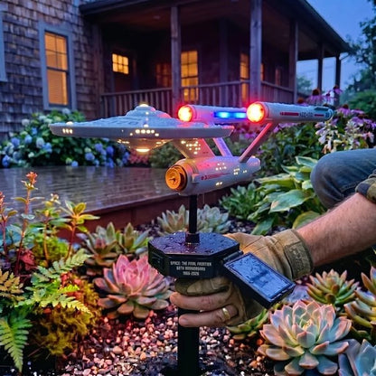 🌟60th Anniversary Enterprise NCC-1701 Solar Garden Light