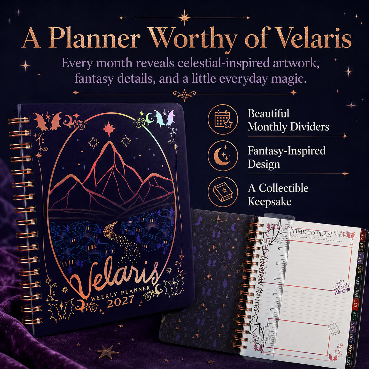 🌙A Court of Thorns and Roses: Velaris 2027 Weekly Planner