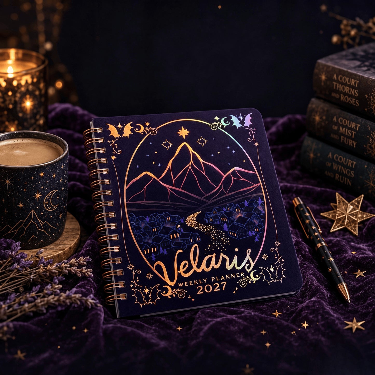🌙 A Court of Thorns and Roses: Velaris 2027 Weekly Planner ✨ Officially Licensed Fantasy Organizer