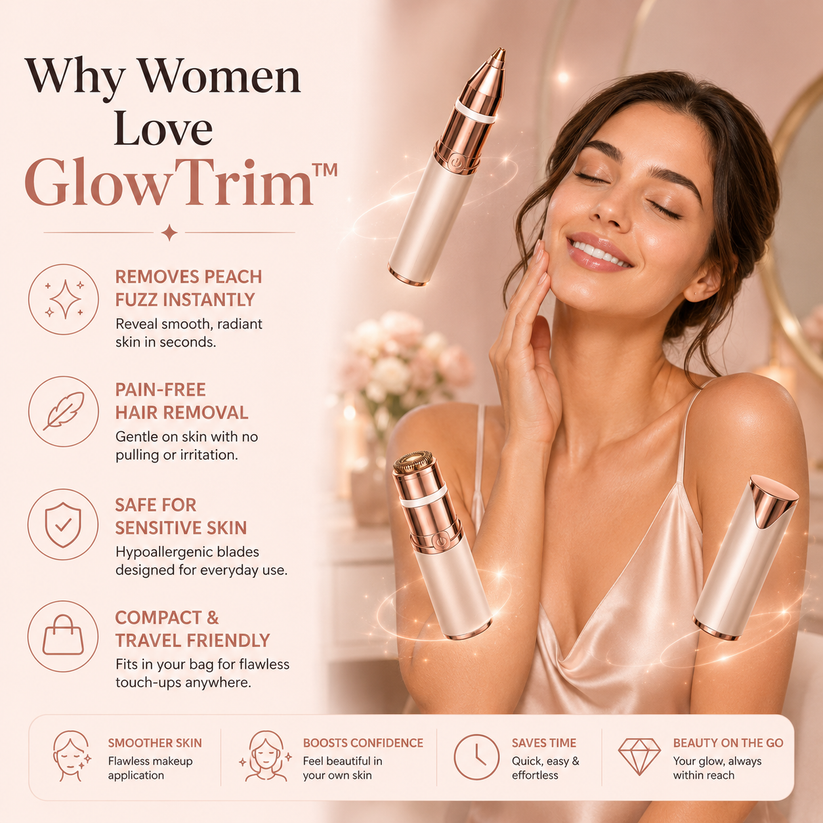 GlowTrim – 2-in-1 Eyebrow & Facial Hair Trimmer