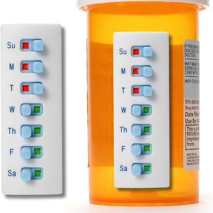Take‑n‑Slide Medication Tracker Reusable for 12 + Refills
