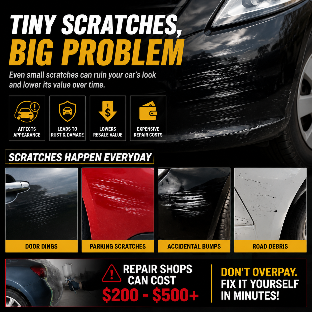🚗 Car Scratch Repair Pen – Quick Touch Up Paint For Car Scratches