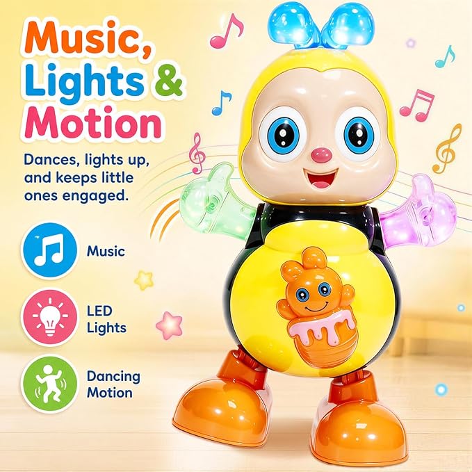 🐝Electric Dancing Bee Toy – Interactive Light & Music Fun