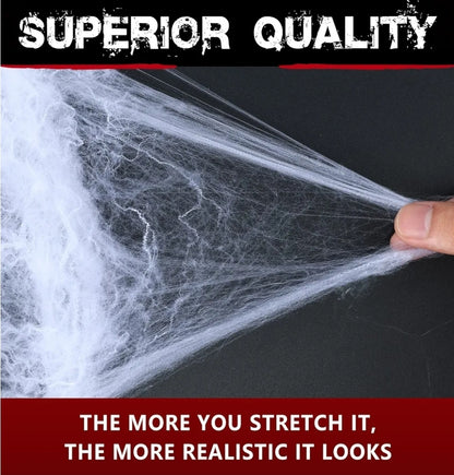 Spider Webs Halloween Decorations with 20PCS Spiders
