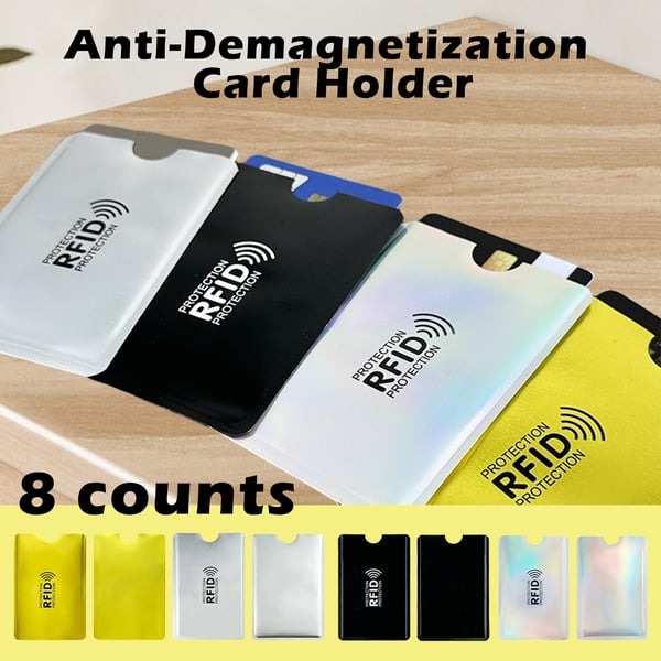 🛡️ 8PK RFID Card Sleeves — Anti-Theft ID Protectors