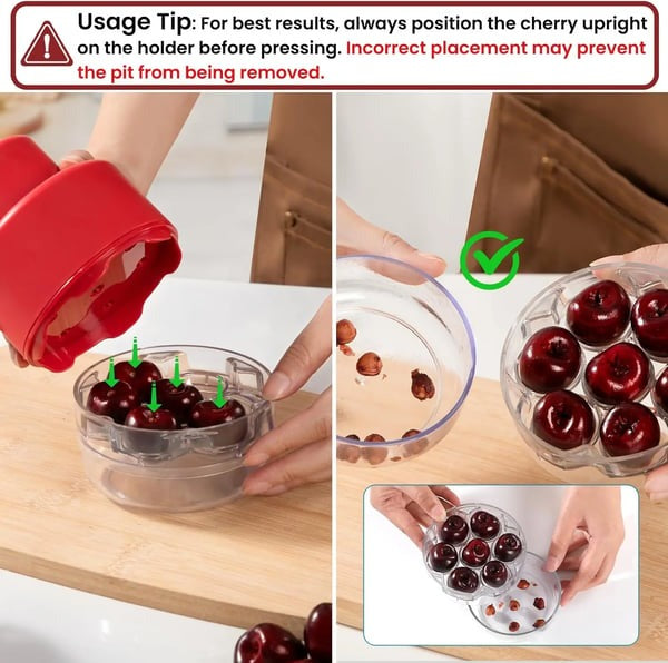 🍒Cherry Pitter Tool: Multi-functional 7-Hole Core Remover for Jam Making🍯