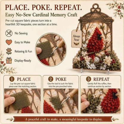 🔥 Always Near 3D Fabric Poke Art Memory Lantern Kit