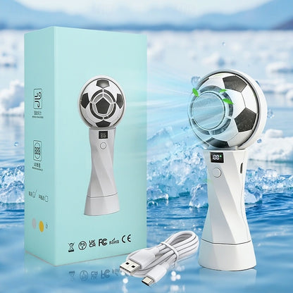 2026 World Soccer USB Rechargeable Football Handheld Fan 