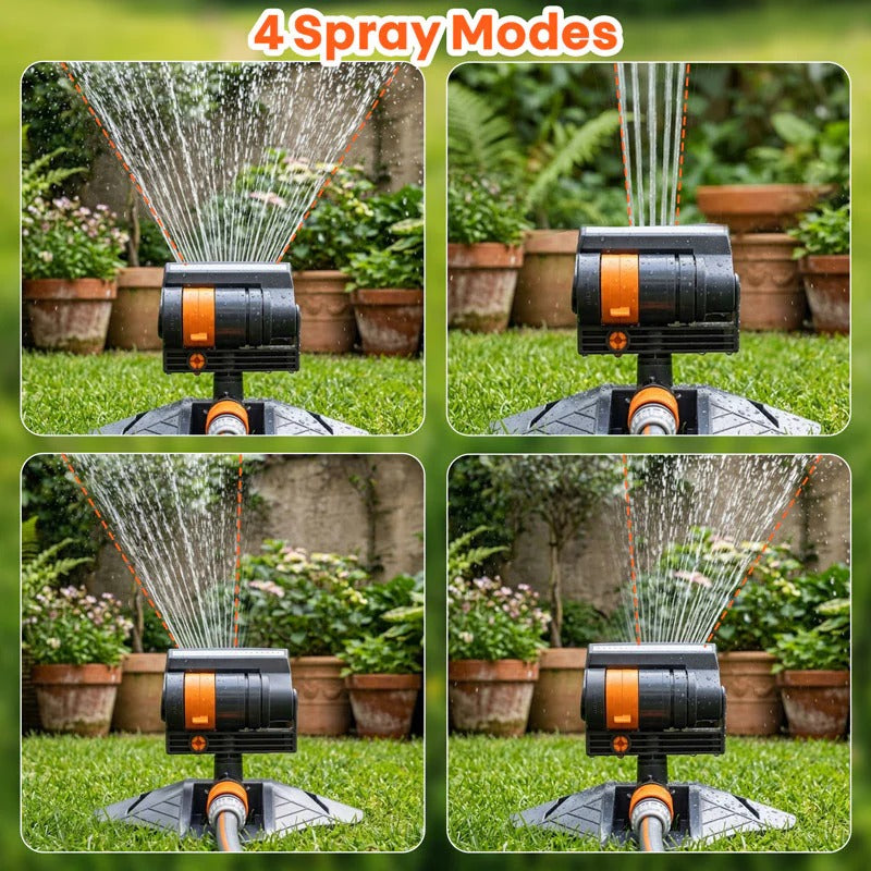 16-Nozzle Oscillating Sprinkler with 4 Adjustable Spray Modes