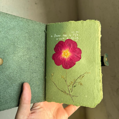 Handmade DIY Green Paper Journal