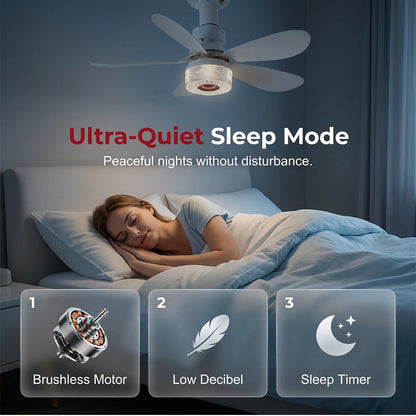 Smart 3-in-1 Ceiling Fan – RGB Light & Bluetooth Speaker