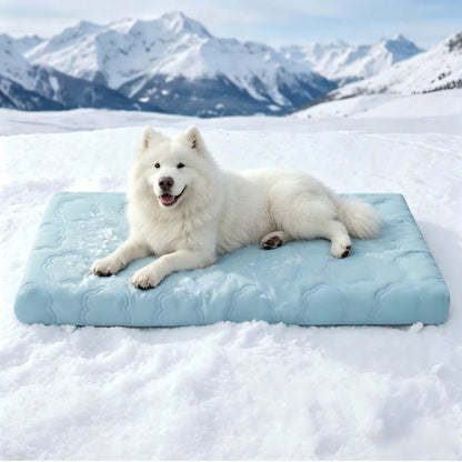 Pressure-Activated Cooling Pad – Non-Toxic Ice Silk Mat for Dogs & Cats
