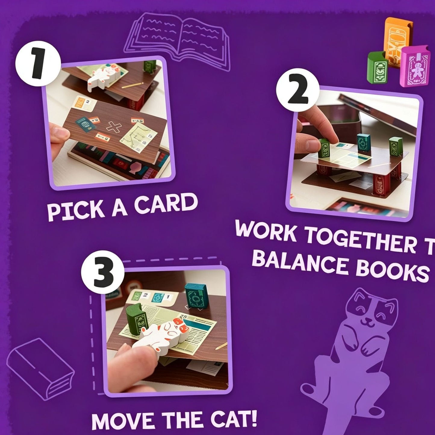 Bookshelf Balance Game – Strategy Stacking Board Game