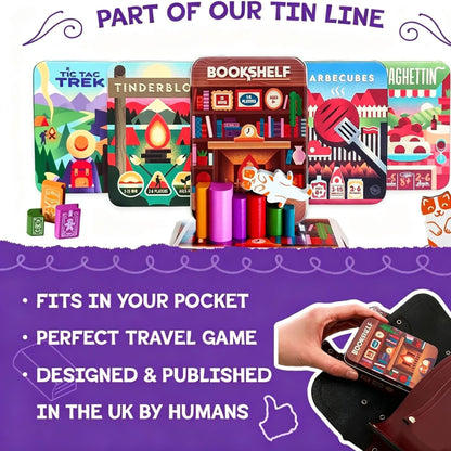 Bookshelf Balance Game – Strategy Stacking Board Game
