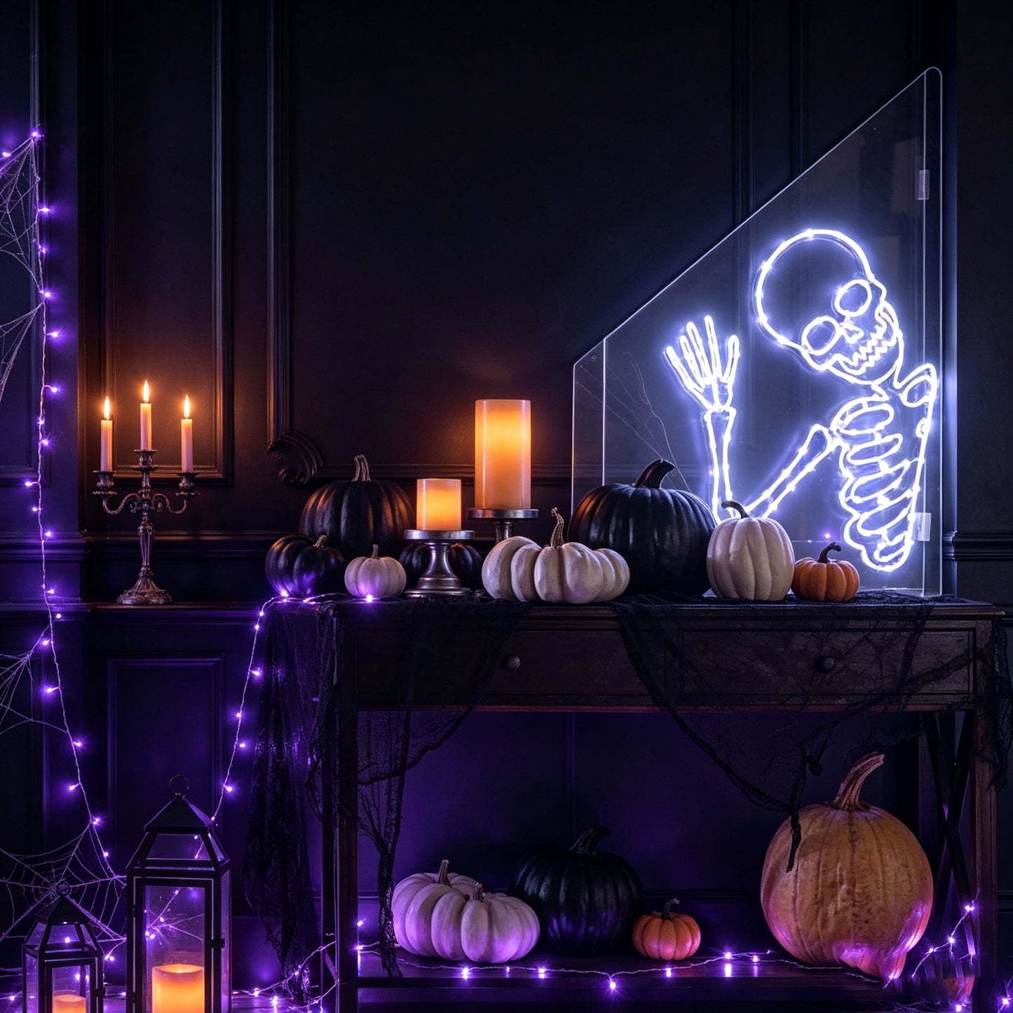 Glowing Halloween Skeleton Decor